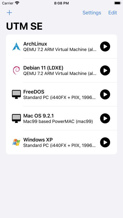 UTM SE: Retro PC emulator ios for download图片1