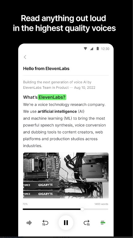 elevenlabs reader ai audio app download free图片2